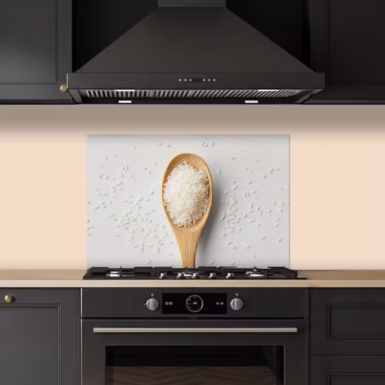 Spatscherm keuken - Hout - Lepel - Rijst — 5