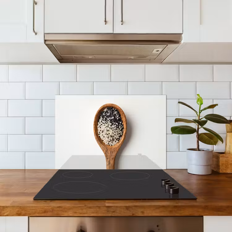 Spatscherm keuken - Lepel - Sesam - Wit — 3