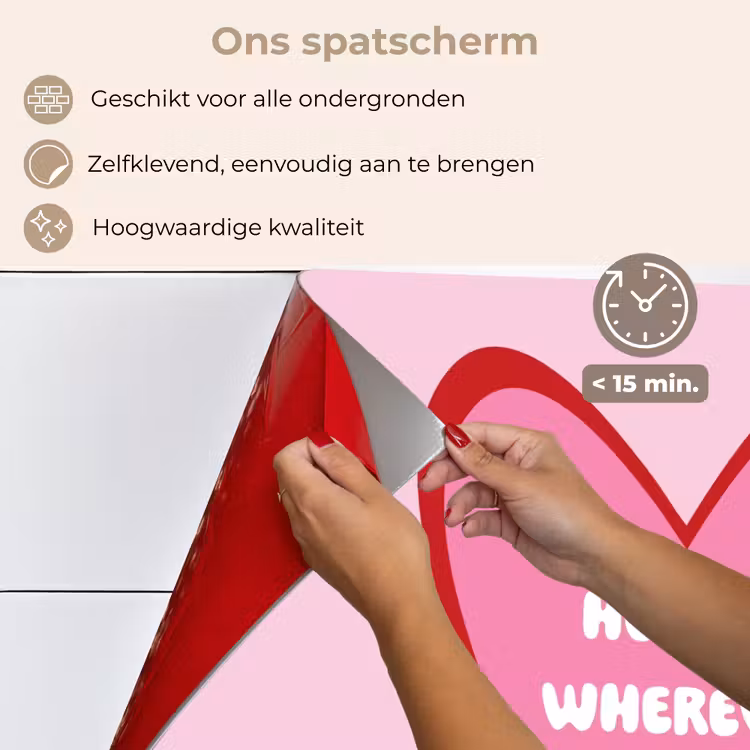 Spatscherm keuken - Quote - Moeder - Roze — 4