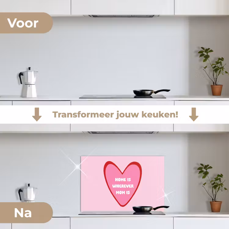 Spatscherm keuken - Quote - Moeder - Roze — 7