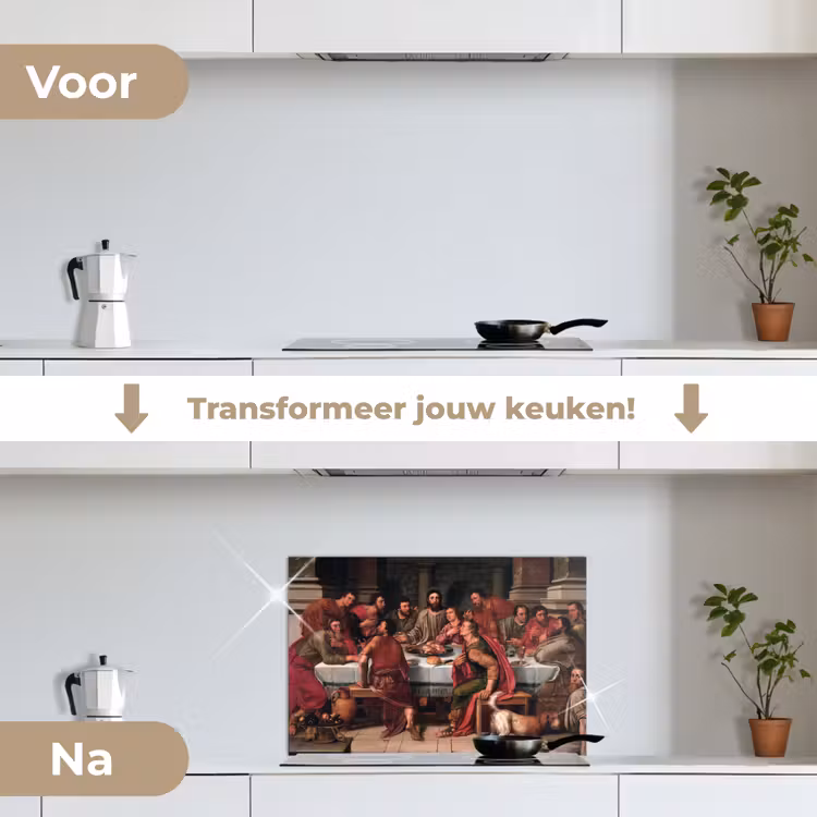 Spatscherm keuken - Het laatste avondmaal - Schilderij van Willem Key — 7