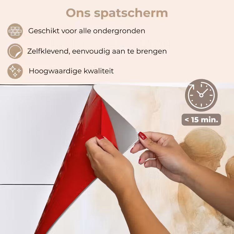 Spatscherm keuken - Kind - Moeder - Waterverfschilderij — 4