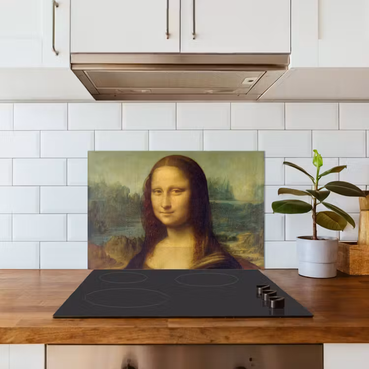 Spatscherm keuken - Mona Lisa - Leonardo da Vinci — 3