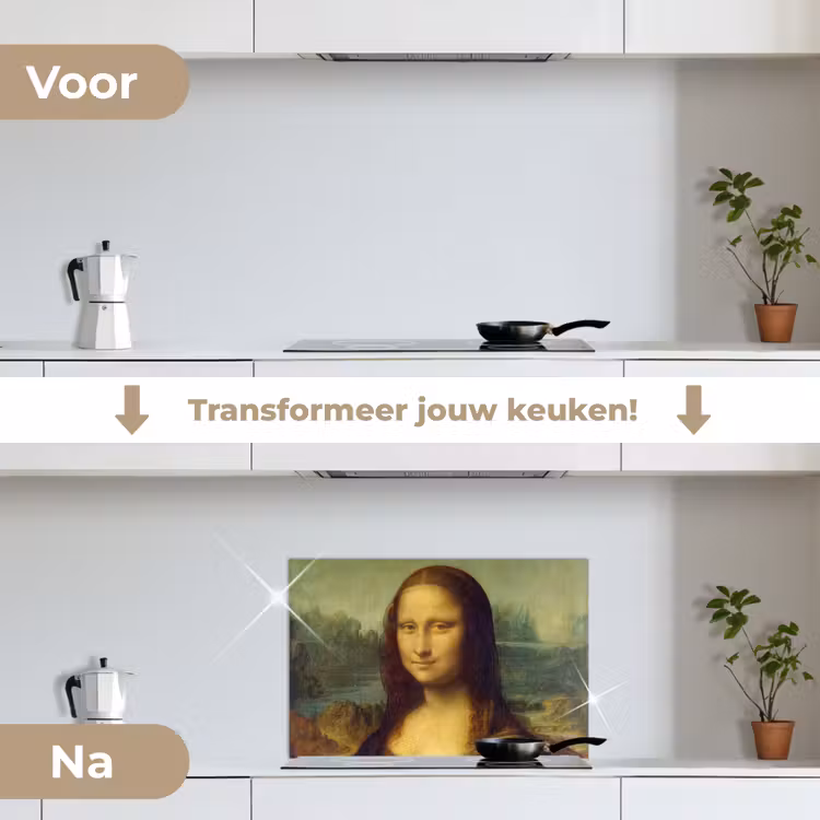 Spatscherm keuken - Mona Lisa - Leonardo da Vinci — 7
