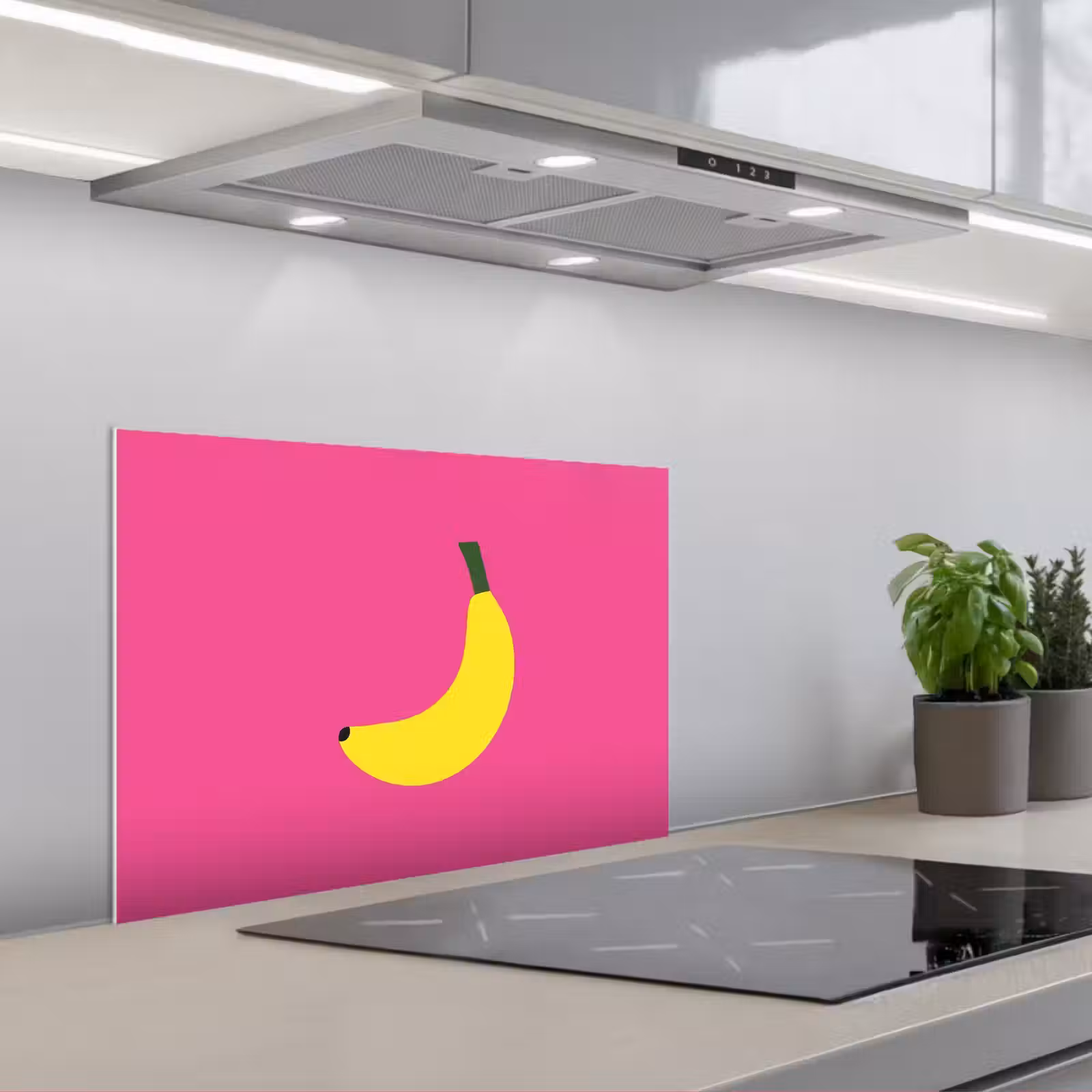 Spatscherm keuken - Banaan - Geel - Fruit — 1