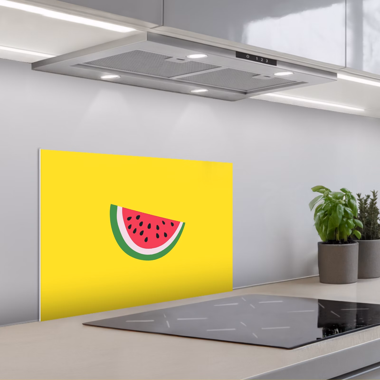 Spatscherm keuken - Fruit - Watermeloen - Geel — 1