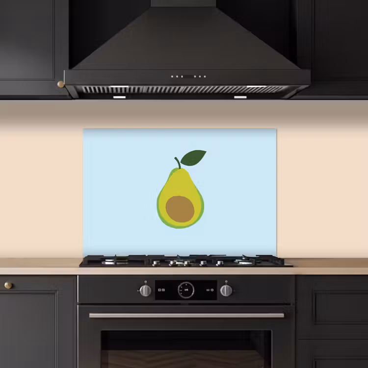 Spatscherm keuken - Avocado - Illustratie - Groene - Vrucht — 5