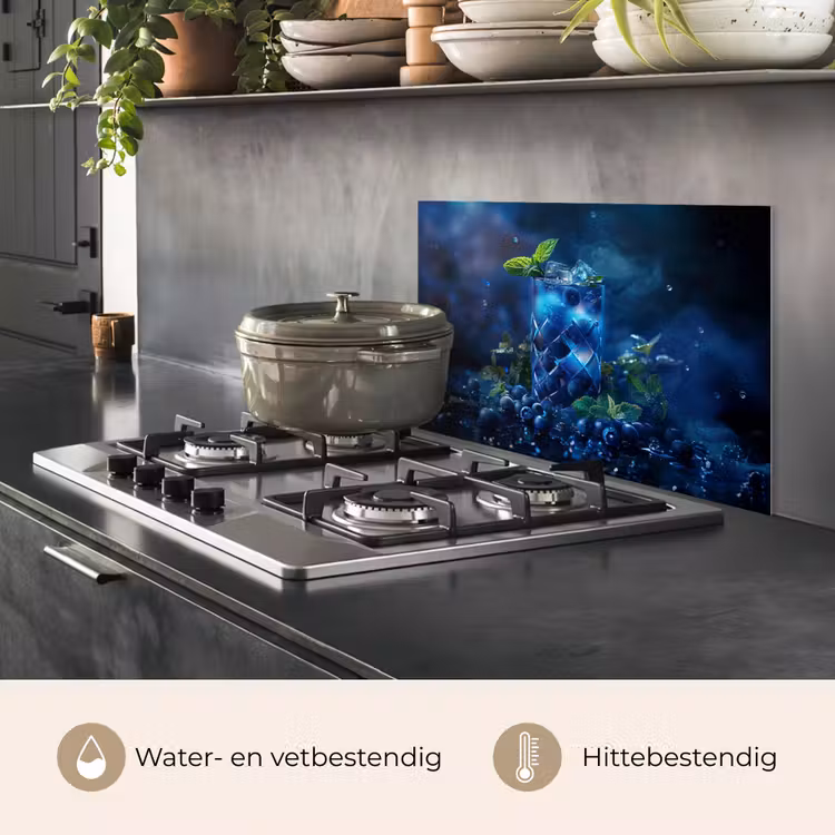 Spatscherm keuken - Betoverende Bosbessen Cocktail — 2