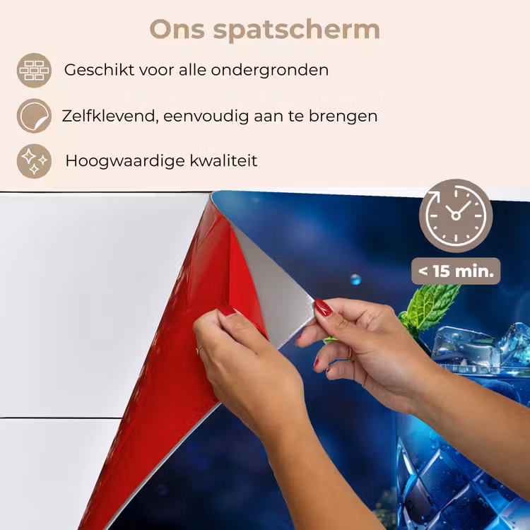 Spatscherm keuken - Betoverende Bosbessen Cocktail — 4