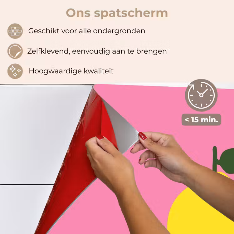 Spatscherm keuken - Citroen - Geel - Fris — 4