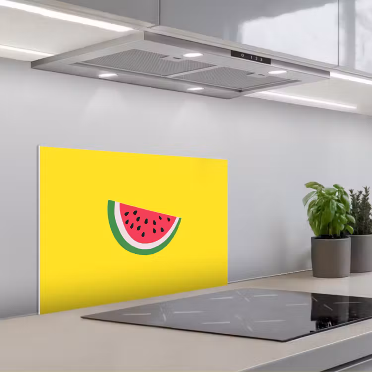 Spatscherm keuken - Fruit - Watermeloen - Geel — 1