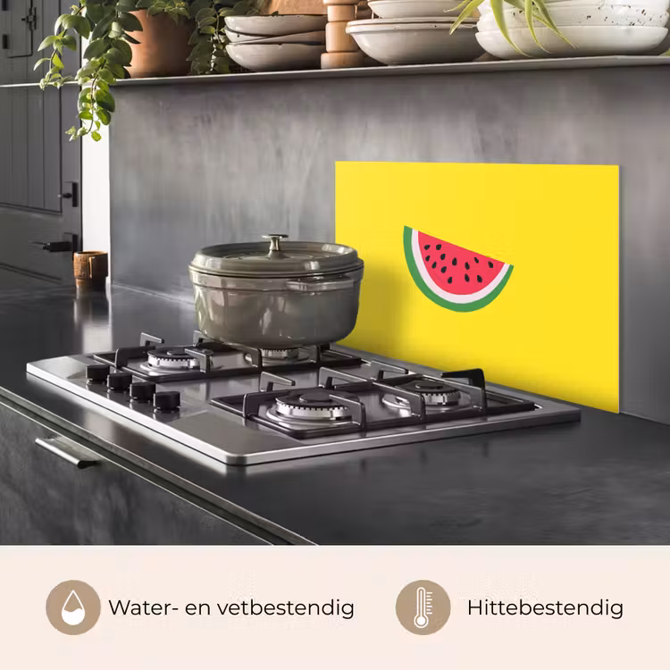 Spatscherm keuken - Fruit - Watermeloen - Geel — 2