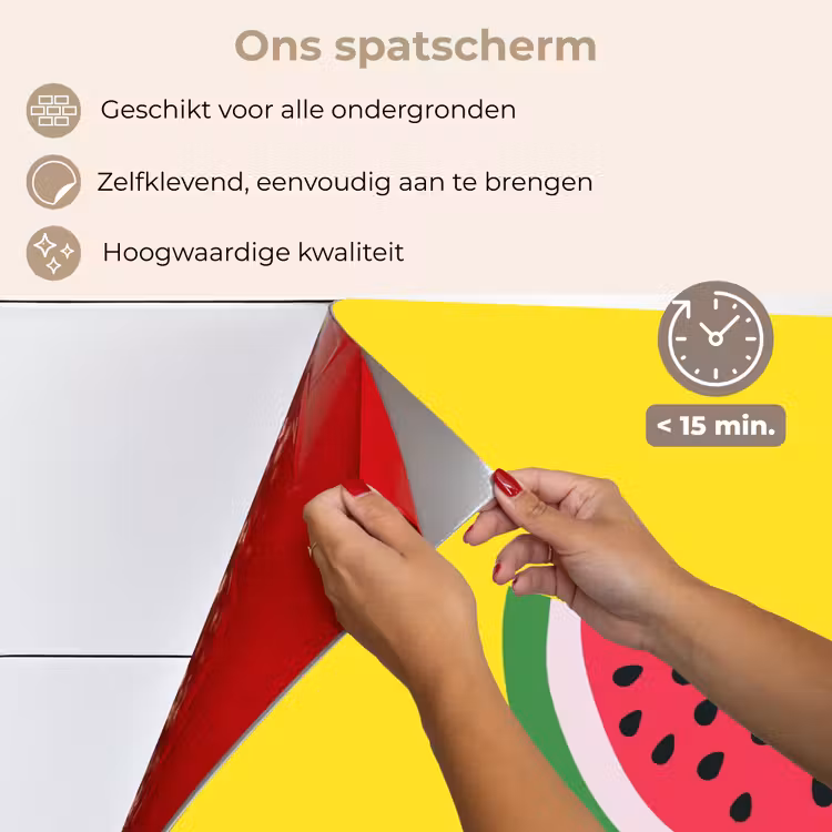 Spatscherm keuken - Fruit - Watermeloen - Geel — 4