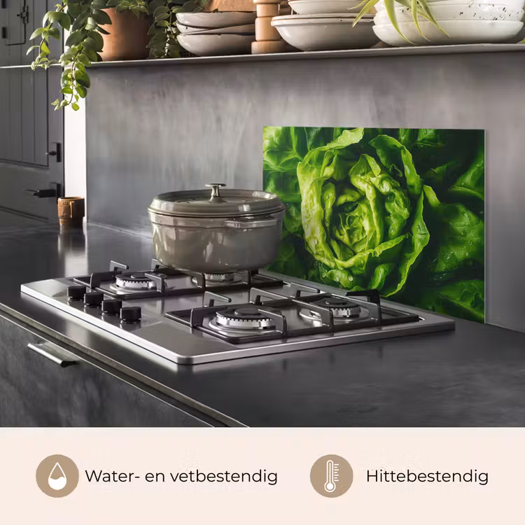 Spatscherm keuken - Groente - Sla - Groen — 2