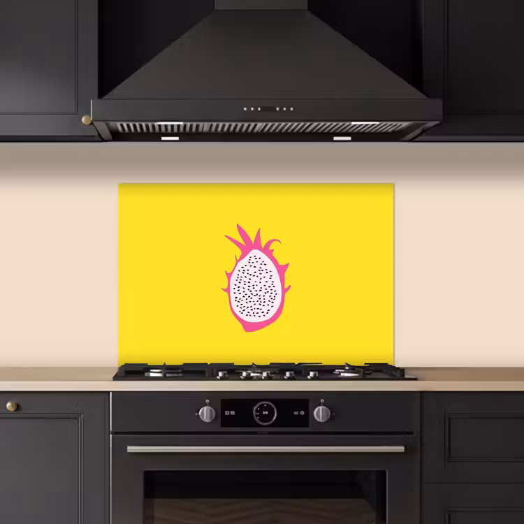 Spatscherm keuken - Illustratie - Drakenvrucht - Kleurrijk — 5