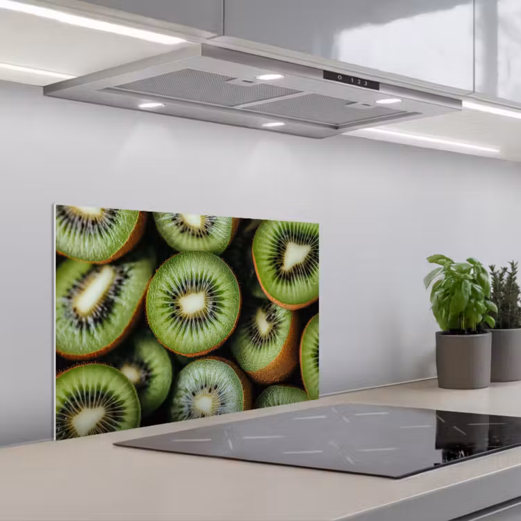 Spatscherm keuken - Kiwi - Fruit - Groen — 1