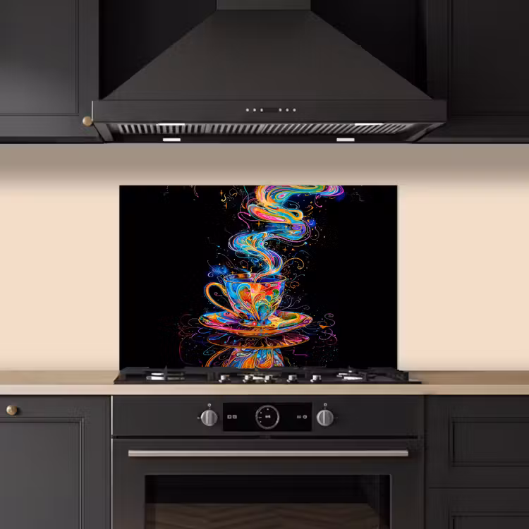 Spatscherm keuken - Psychedelische Theedroom — 5
