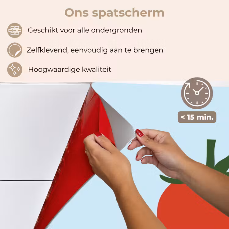 Spatscherm keuken - Rood - Tomaat - Groente — 4