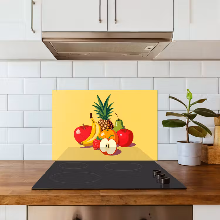 Spatscherm keuken - Fruit - Illustratie - Kleurrijk — 3