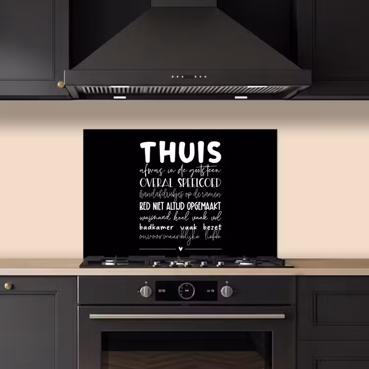 Spatscherm keuken - Thuis - Spreuken - Hartje — 5