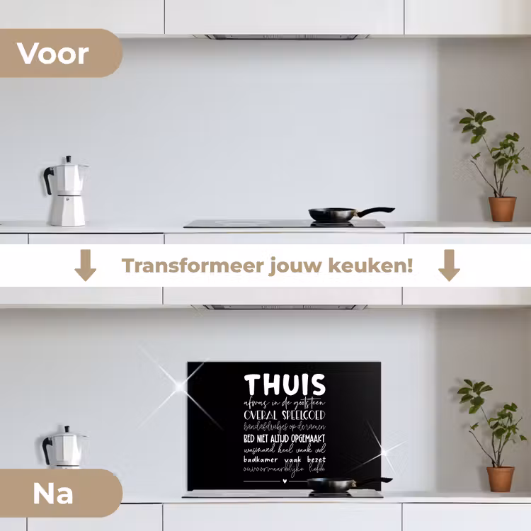 Spatscherm keuken - Thuis - Spreuken - Hartje — 7