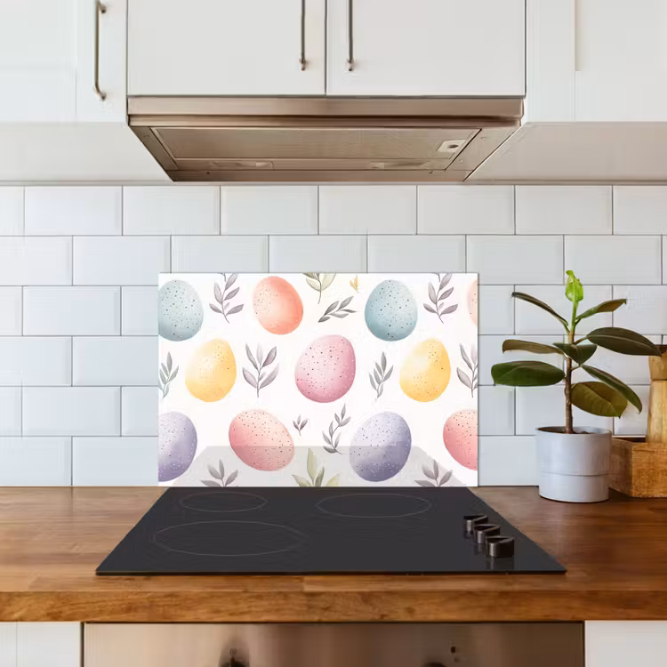 Spatscherm keuken - Eieren - Kleurrijk - Patroon — 3