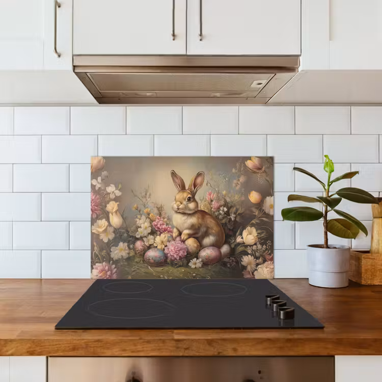 Spatscherm keuken - Haas - Stilleven - Bloemen — 3