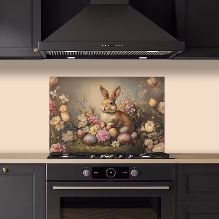 Spatscherm keuken - Haas - Stilleven - Bloemen — 5