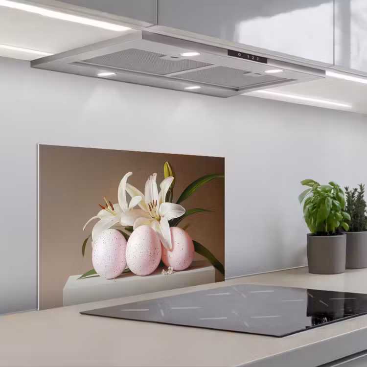 Spatscherm keuken - Lelies - Eieren - Pasen — 1