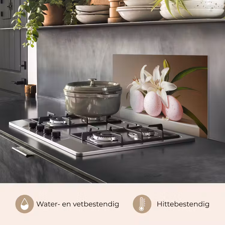 Spatscherm keuken - Lelies - Eieren - Pasen — 2