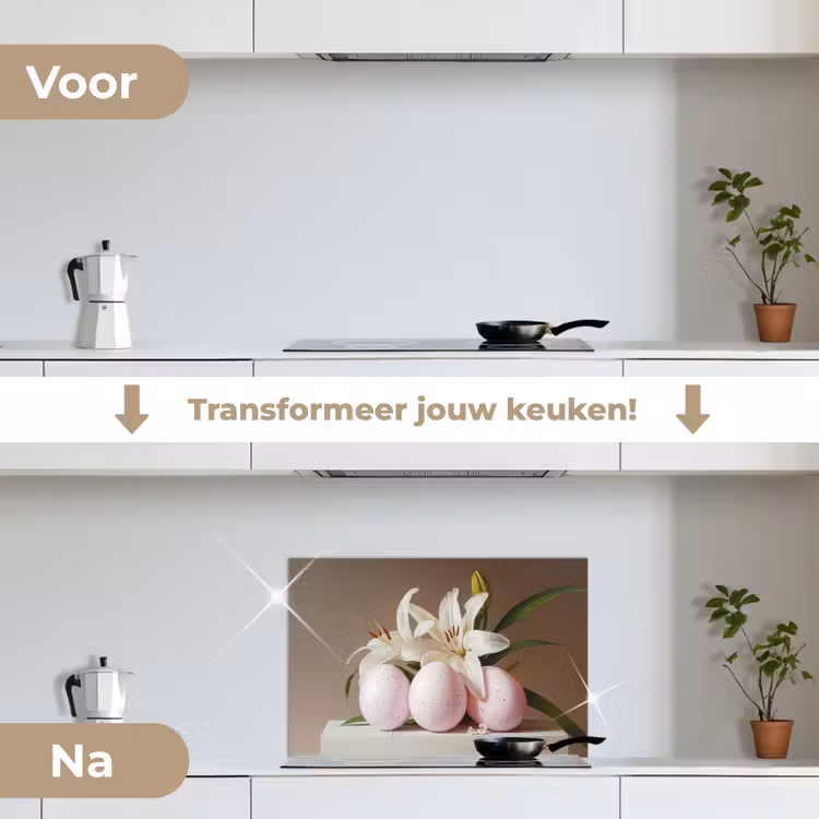 Spatscherm keuken - Lelies - Eieren - Pasen — 7