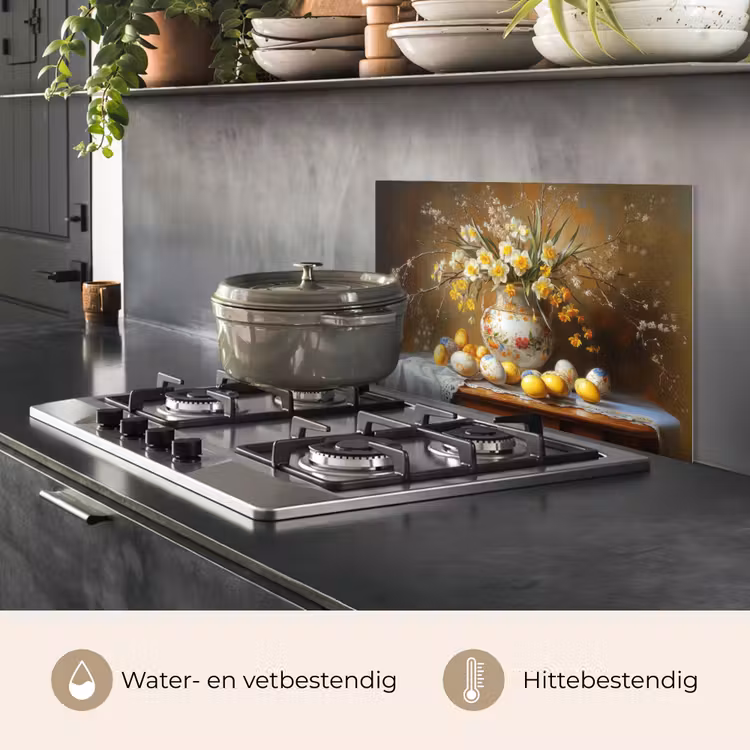 Spatscherm keuken - Paaseieren - Stilleven - Vaas — 2