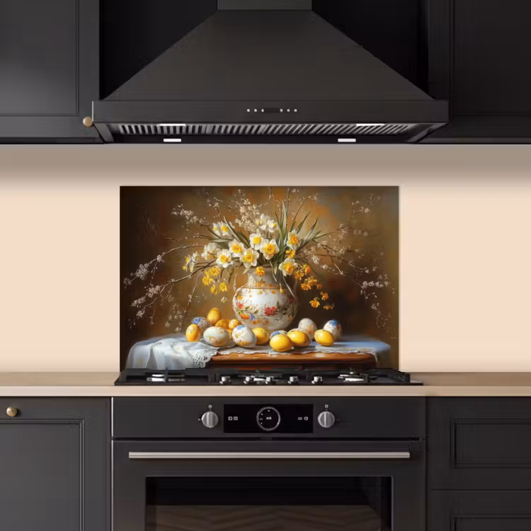 Spatscherm keuken - Paaseieren - Stilleven - Vaas — 5