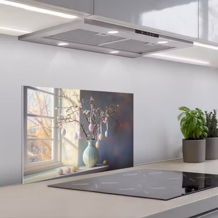 Spatscherm keuken - Stilleven - Vaas - Paastak — 1