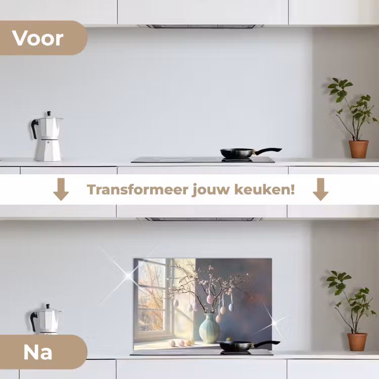 Spatscherm keuken - Stilleven - Vaas - Paastak — 7