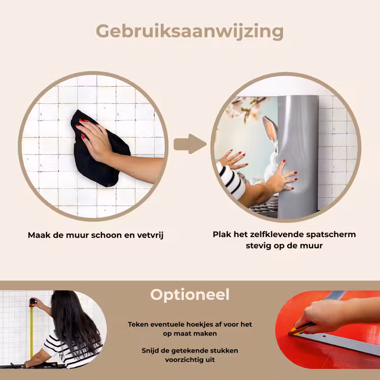 Spatscherm keuken - Konijn - Eieren - Mand — 6