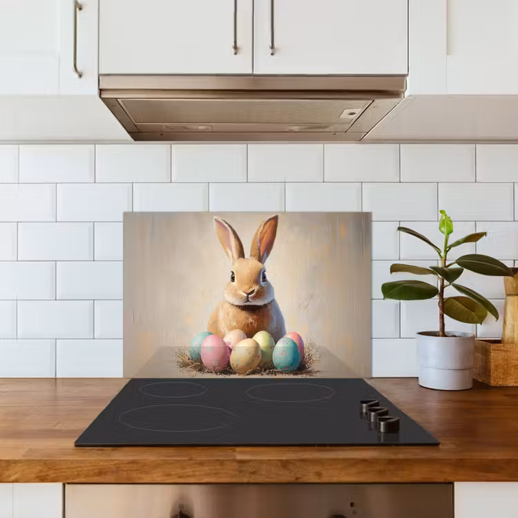 Spatscherm keuken - Paashaas - Pastel - Eieren — 3