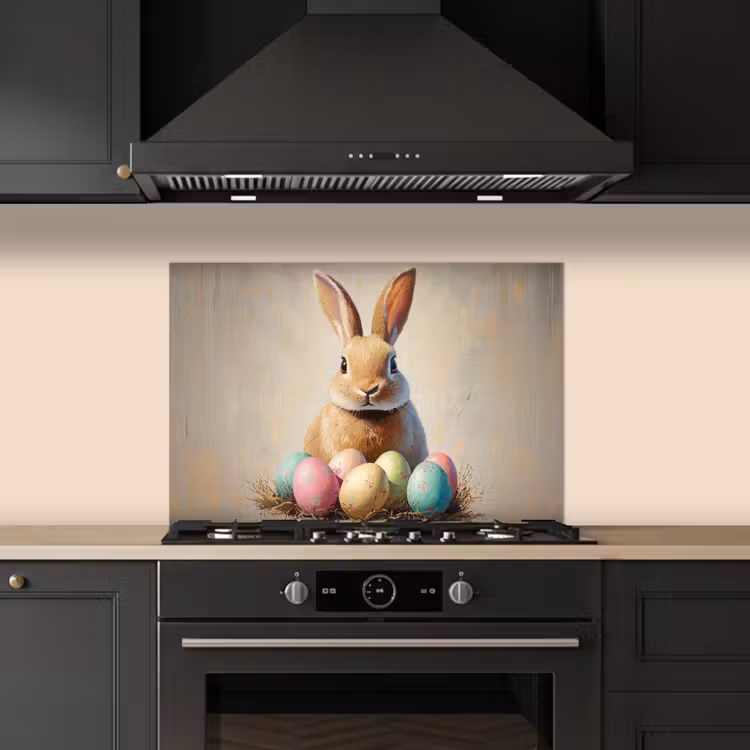 Spatscherm keuken - Paashaas - Pastel - Eieren — 5