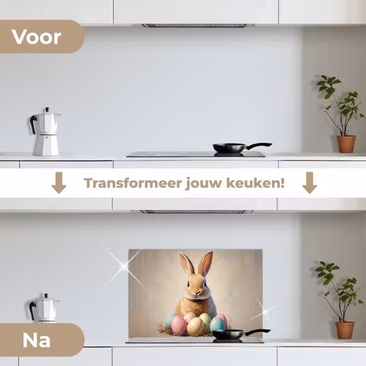 Spatscherm keuken - Paashaas - Pastel - Eieren — 7