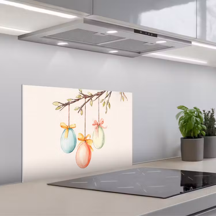 Spatscherm keuken - Paastak - Strikje - Eieren — 1