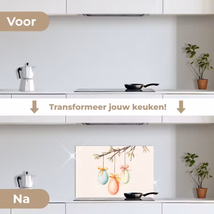 Spatscherm keuken - Paastak - Strikje - Eieren — 7