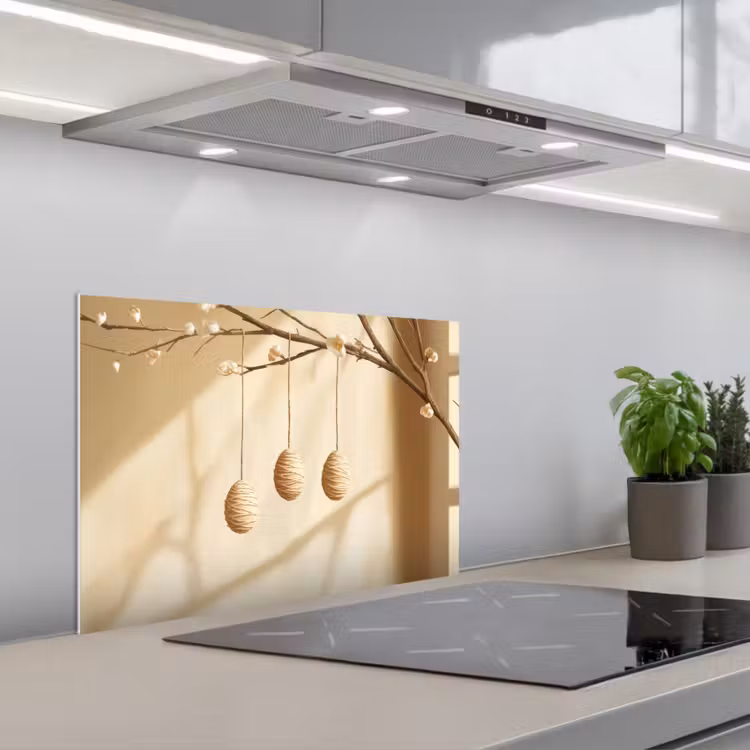 Spatscherm keuken - Beige - Paastak - Eieren — 1