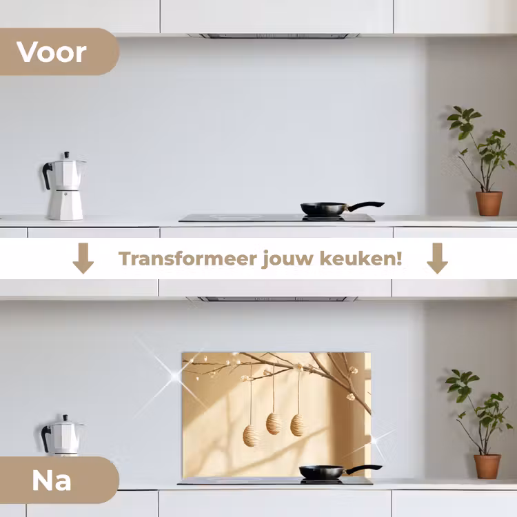 Spatscherm keuken - Beige - Paastak - Eieren — 7