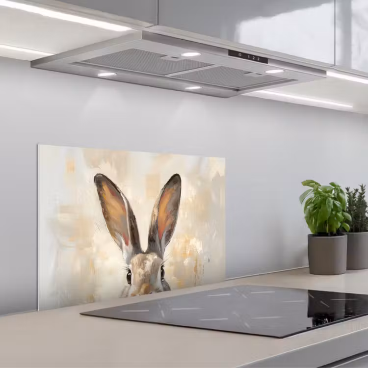 Spatscherm keuken - Haas - Oren - Bruin — 1