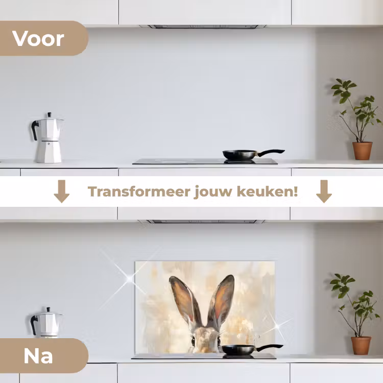 Spatscherm keuken - Haas - Oren - Bruin — 7