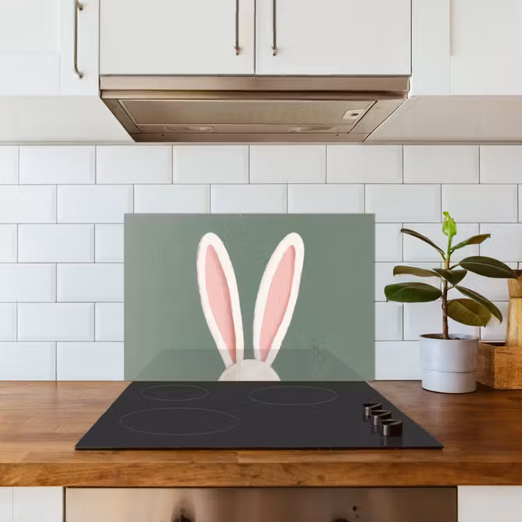 Spatscherm keuken - Hazen - Oren - Roze — 3