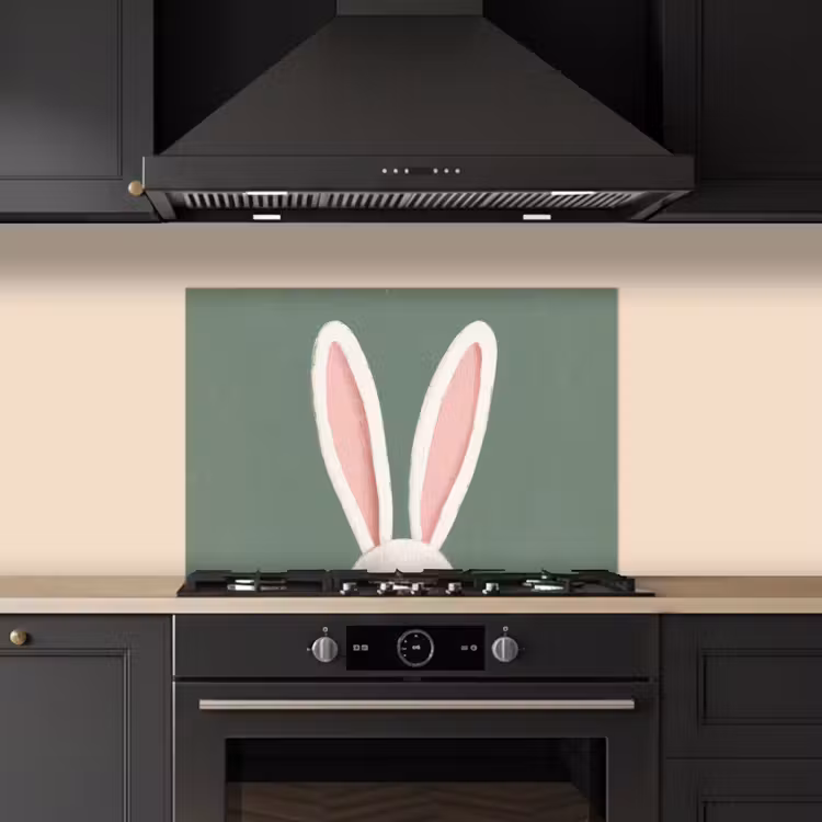 Spatscherm keuken - Hazen - Oren - Roze — 5
