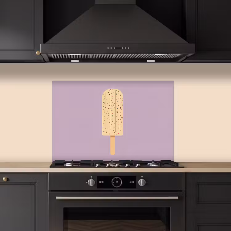 Spatscherm keuken - Beige - Ijsje - Spikkels — 5