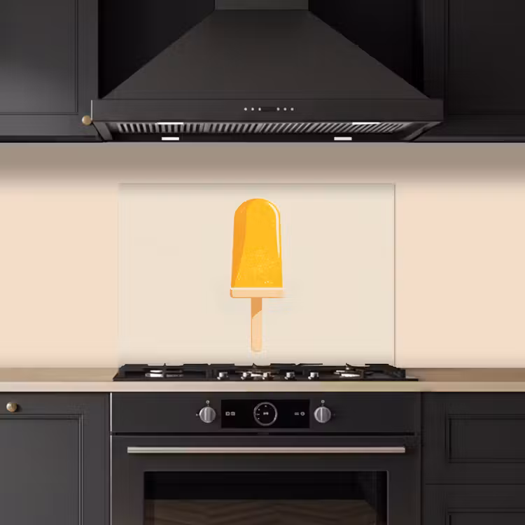 Spatscherm keuken - Oranje - Stokje - Waterijsje — 5