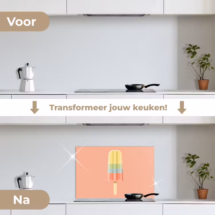 Spatscherm keuken - Waterijsje - Pasteltinten - Minimalistisch — 7